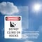 Signmission Do Not Climb On Rocks, 7 in W x Rectangle, Vinyl Decal OS-2PACK-DS-D-710-V-2090 - alternate 5